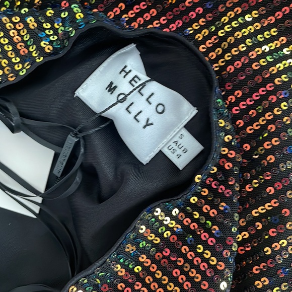 NWT Multicolor Sequin Mini Dress - Picture 6 of 7